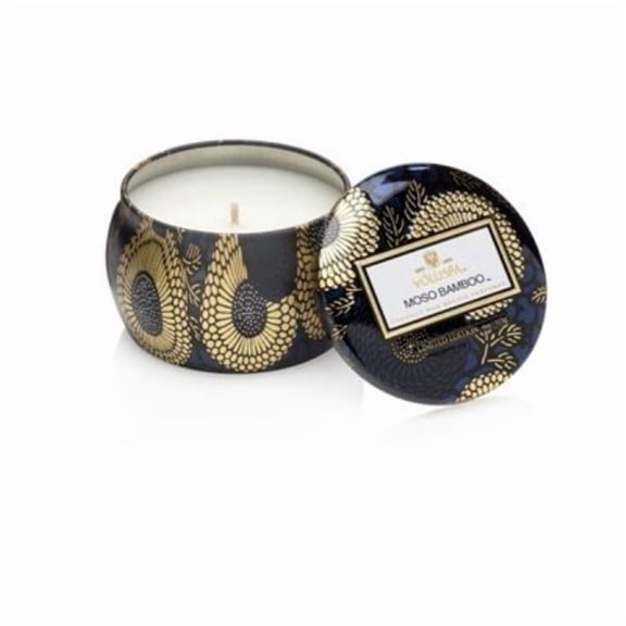 Voluspa 246915 4 oz Mini Tin Candle, Moso Bamboo