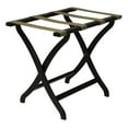 thumbnail image 1 of Wooden Mallet LR3-BKTAN Designer Curve Leg Luggage Rack with Tan Straps - Black, 1 of 1