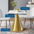 thumbnail image 5 of Modway Tupelo 28" Square Dining Table in Gold White, 5 of 6