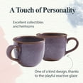 thumbnail image 3 of Portmeirion 12oz Minerals Mug, Amethyst (Set of 4) - Stoneware Coffee Cup with Reactive Glaze, Durable & Stylish Ceramic Mug - Microwave, Dishwasher, Freezer Safe - Earthy Design for Cafe & Home, 3 of 7