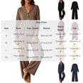thumbnail image 2 of qafoshin Long Sleeve Pajama Sets for Women Lapel Button Down Tops and Long Pant Two Piece Matching Set Soft Sleepwear, 2 of 7