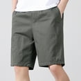 thumbnail image 5 of Men's Big&Tall Cotton Casual Shorts Elastic Drawstring Waist Multi-Pocket Athletic Shorts Flat Front Golf Shorts,XXXXL,Army Green, 5 of 8