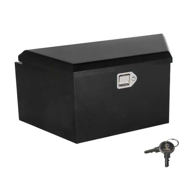 34 Inch Steel Trailer Tongue Box,Cargo Storage Tool Box for Pickup Underbody Truck Bed Storage