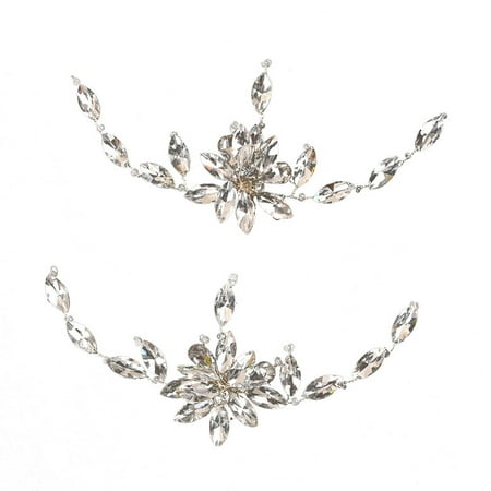 

XINYTEC Fashionable Floral Shoe Buckle Crystal Simulated Pearl Shoe Clips DIY Shoe Decoration for Wedding Party Shoe Accessories