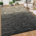 thumbnail image 2 of Garvee 8'x10' Waterproof Outdoor Rugs Modern Solid Plastic Straw Rugs, Reversible Outdoor Camping Carpet for Porch Deck Backyard Balcony, Black Brown, 2 of 7