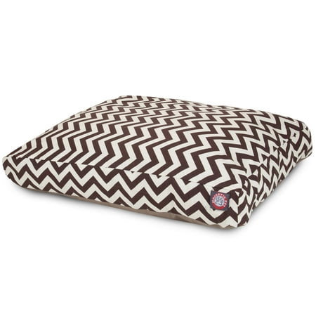 Majestic Pet | Chevron Rectangle Pet Bed For Dogs, Removable Cover, Chocolate, Medium