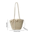 thumbnail image 3 of Fmbmuo Natural Handwoven Straw Tote Bag for Women Large Capacity, Boho Woven Rattan Bag Handmade Shoulder Handbag, 3 of 4