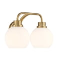 thumbnail image 6 of Meridian M80080NB 2-Light Bathroom Vanity Light in Natural Brass, 6 of 7