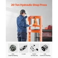 thumbnail image 2 of KFFKFF Hydraulic Shop Press, 20 T H-Frame Shop Press with Press Plate & Triangular Support, Stable Garage Floor Adjustable Hydraulic Press with Relief Valve, 2 of 9