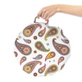 thumbnail image 2 of Paisley Round Floor Cushion with Handle, Vintage Persian Paisley Patterns on Plain Background with Inspired Hippie, Decorative Pillow for Living Room & Dorms, 18" Round, Multicolor, by Ambesonne, 2 of 4