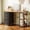 Rustic Brown, variant on Casacomoda Computer Desk with Drawers & Storage Shelves, 40 Inch Corner Desk for Home Office Bedroom, Small Teen PC Desks with Fabric Drawer, White