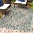 thumbnail image 6 of JONATHAN Y SANTA MONICA 8 x 10 Area Rug, Rozetta Boho Medallion Textured Weave - Gray/Teal, SMB102C-8, 6 of 9
