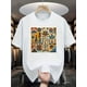 thumbnail image 1 of Men's Bohemian Style 100% Cotton T-Shirt | Breathable & Comfortable | Vibrant Geometric Print | Casual Round Neck, Short Sleeve | Summer Outdoor Wear | Unisex White Tee for Men and Women, Comfy Tee, 1 of 6