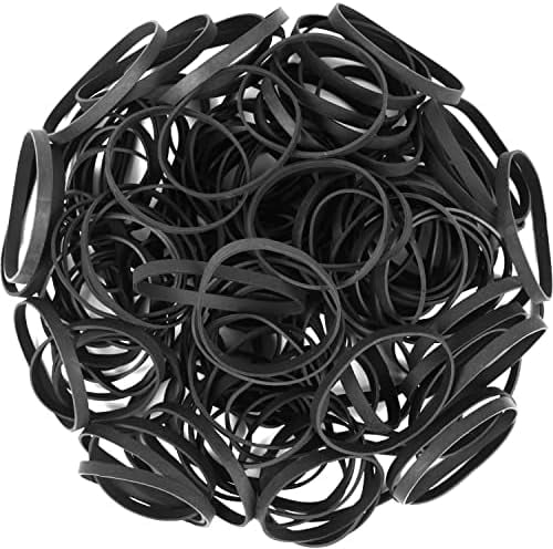 Tekola Rubber Bands Size #64 - 120 Pieces Elastic Black Bands for Office, Files, Litter Box