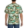 thumbnail image 3 of Bixox Men's Colorful Hawaii Palms Printed Short Sleeve Skinny Athletic T-Shirt, 3 of 6