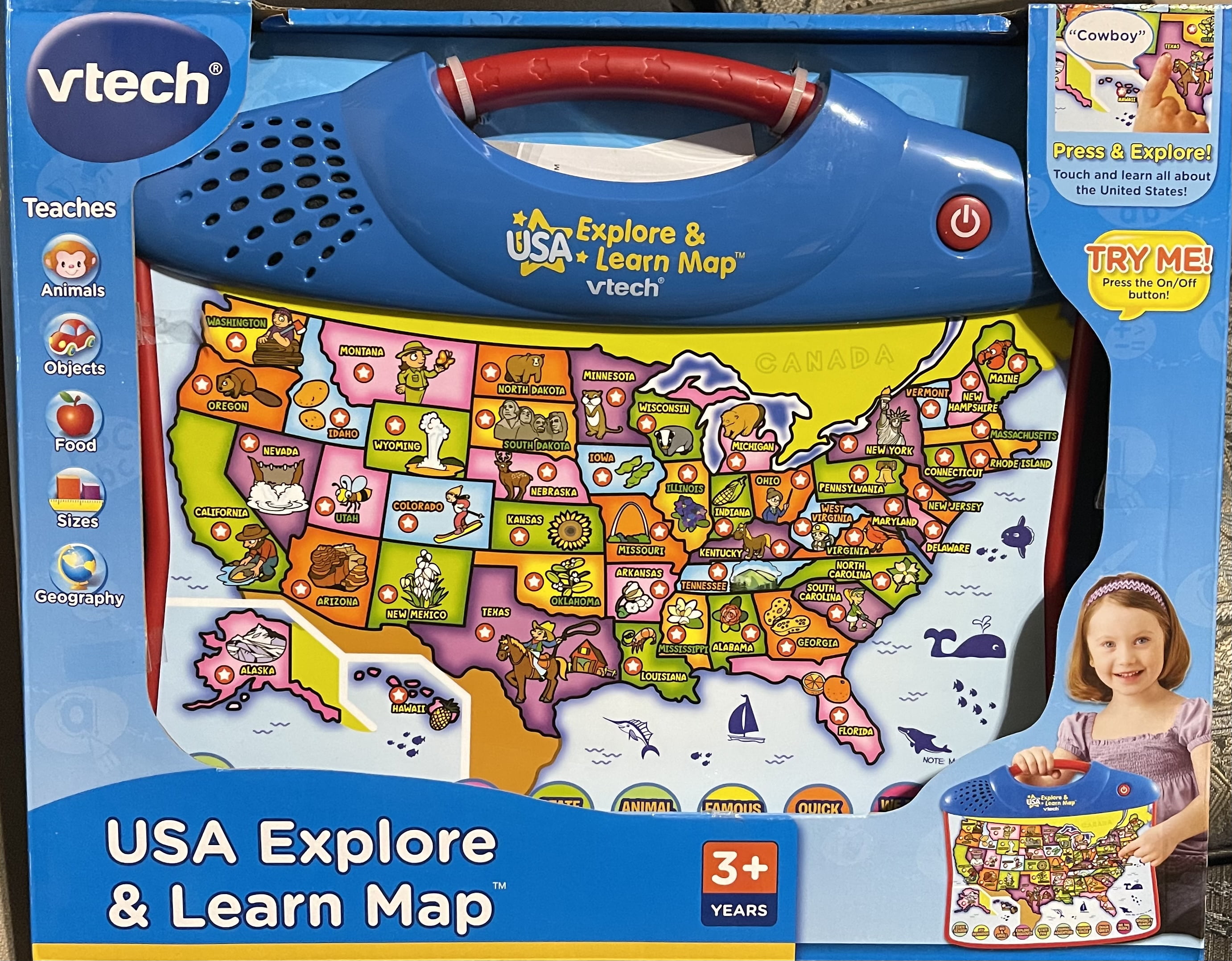 Vtech USA Explore & Learn Map Interactive With Touch & Sound Great Kids