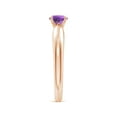 thumbnail image 3 of ANGARA Natural 0.45 Ct. Amethyst Solitaire Ring in 14K Rose Gold for Women (Ring Size: 8), 3 of 8