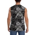 thumbnail image 4 of Pofeuu Rose Flowers Print Men's Muscle T-Shirt, Sleeveless, Muscle Tank, Classic Muscle Tee Top For Men Casual Sleeveless Muscle T-Shirt Trendy Clothes-Large, 4 of 7