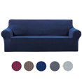 thumbnail image 3 of Stretch Sofa Slipcover Elastic Couch Slipcovers 1 Stretch Couch Cover Washable Furniture Protector for Kids Pets, Navy Blue, 3 of 9