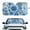 Blue Dahlia, variant on Yuyamidu Hippie Flower Car Sunshade for Windshield Large Windshield Visor for SUV Van Hatchback Car Sun Shade Windshield Keep Your Vehicle Cool and Damage Free