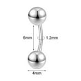 thumbnail image 4 of QQTDFG 14G 16G 925 Sterling Silver Belly Button Rings Navel Piercings Barbell Jewelry-14G-8mm, 4 of 9
