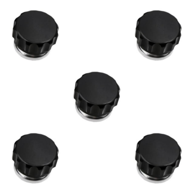 ZheElen Durable Tank Cap Reliable And Easy To Install Cap For Tank Aesthetic Alloy Fuels Tank Cap Tank Caps Welding Cover black HJG01-51mm 5Set