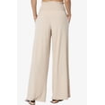 thumbnail image 2 of TheMogan Women's S~3X High Rise Smocked Elastic Waist Pull On Wide Leg Lounge Pants, 2 of 7