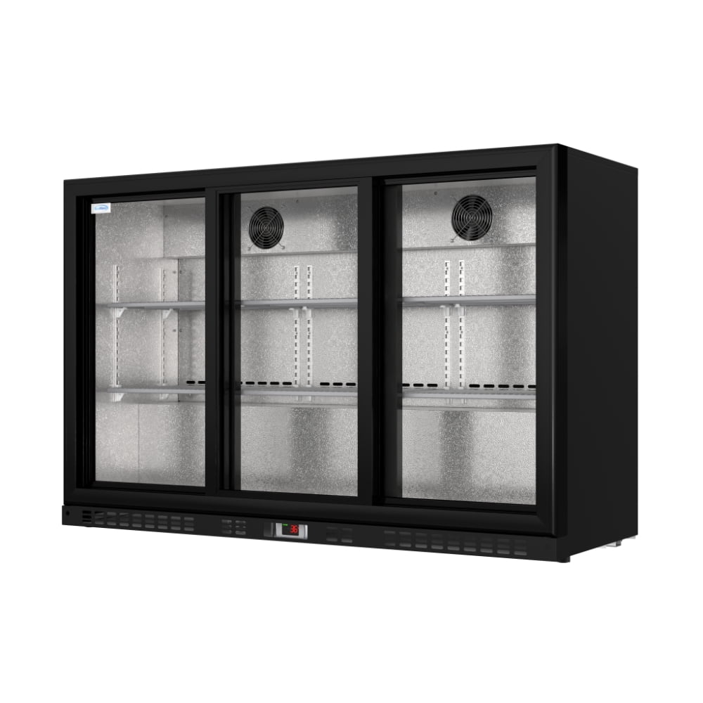 KoolMore 35 in. Three-Door Back Bar Refrigerator – 11.3 Cu. Ft.