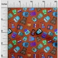 thumbnail image 2 of oneOone Cotton Flex Maroon Fabric Halloween Sewing Material Print Fabric By The Yard 40 Inch Wide, 2 of 4
