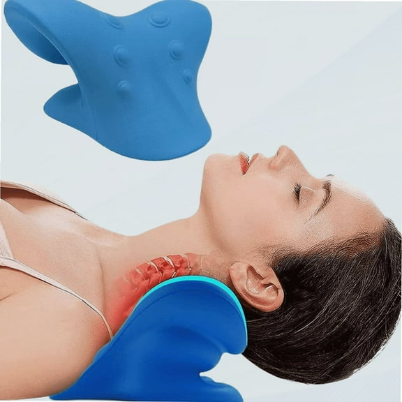 Neck Stretcher, Neck and Shoulder Relaxer, Cervical Traction Device for TMJ Pain Relief and Cervical Spine Alignment, Headache Relief, Chiropractic Pillow Neck Stretcher
