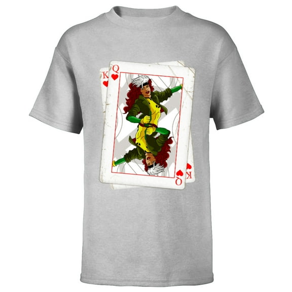 Marvel X-Men Rogue Playing Card 90s - Short Sleeve T-Shirt for Kids – Customized-Athletic Heather