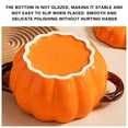 thumbnail image 5 of Yika Halloween Decorations Halloween Ceramic Soup Pot With Lid Pumpkin Double Ear Soup Bowl, 5 of 8