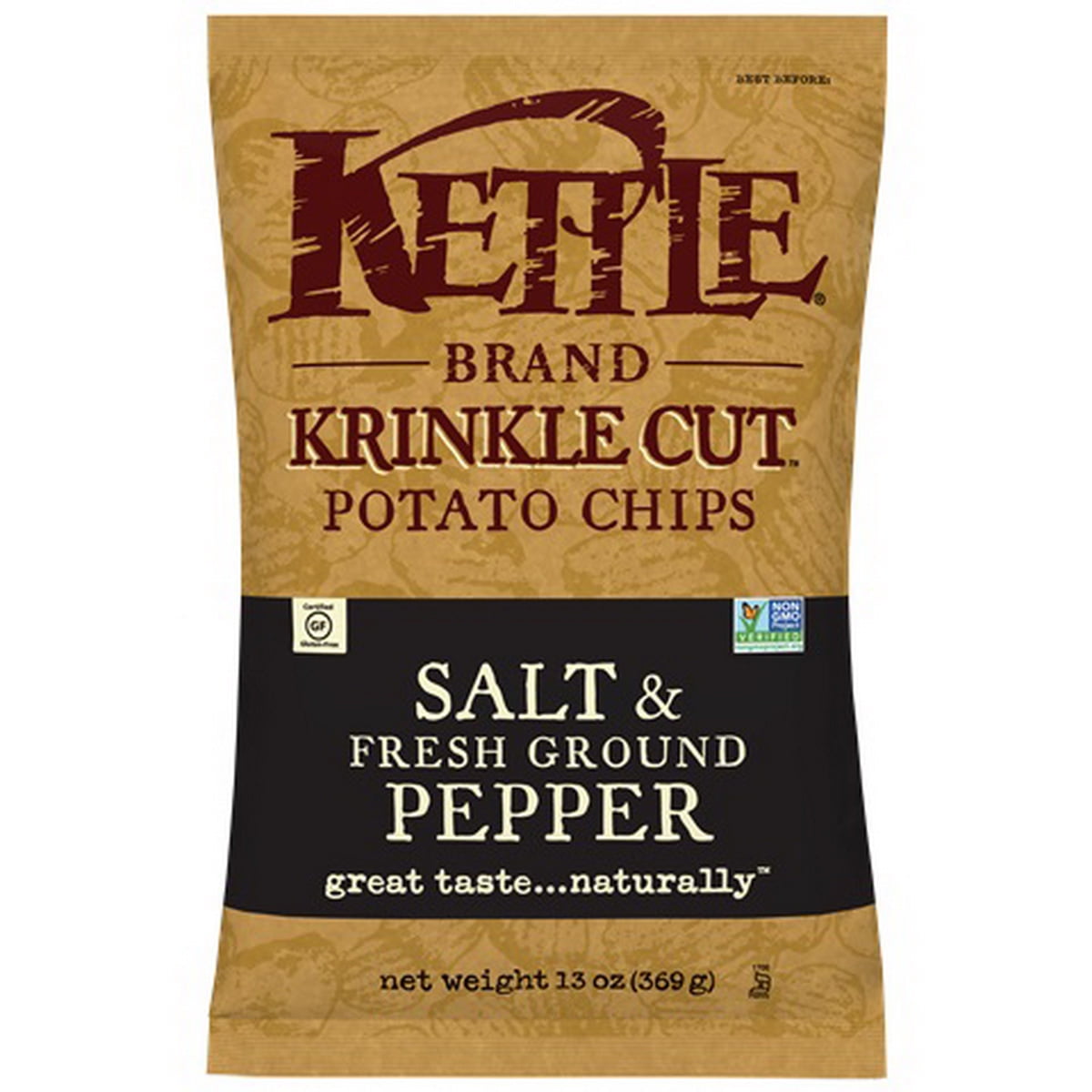 (Price/Case)Kettle Foods 112232 Kettle Chip Salt N Pepper Krinkle Cut