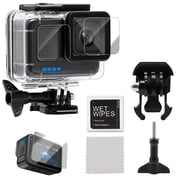 Waterproof Underwater Dive Housing for GoPro Hero 12/11/10/9 Black, 60M/196FT Protective Case with Quick Release Mount & Tempered Glass Lens