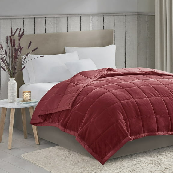 Throw Blankets Reversible HeiQ Smart Temperature Down Alternative Blanket,Queen Size Blankets