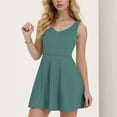 thumbnail image 2 of Vestido de tenis para mujer con pantalones cortos incorporados: color liso, diseño con bolsillos, lavable a máquina, para la playa, el deporte y las vacaciones, tallas estadounidenses 4-12 (S-XXL), 2 of 8