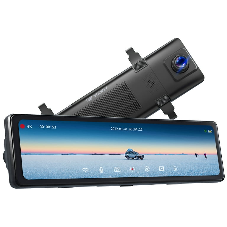 12 4 CHS Camera 1080P In Car Rear Mirror DVR Dash Cam 360 Degree