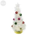 thumbnail image 2 of Dserhfy Metallic Tinsel Christmas Tree Light-up Foil Fringe Christmas Tree with Ball Ornaments for Holiday Home Office Tabletop Decoration, 2 of 8