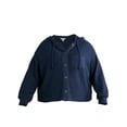 thumbnail image 3 of Terra & Sky Women’s Plus Textured Hoodie, Sizes 0X-5X, 3 of 5
