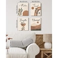 thumbnail image 4 of Drsoum Bohemia Plant Art Wall Decor Natural Framed Boho Wall Printing Abstract with Leaf & Sun Lines Bedroom Living Room Decor 8x10in4pcs, 4 of 6