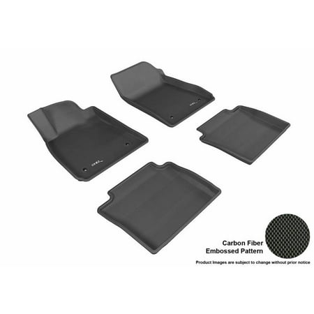 3d Maxpider 2014 2019 Chevrolet Impala 1st Row 2nd Row Kagu Carbon Fiber Embossed Pattern Black Floor Mat L1ch04201509