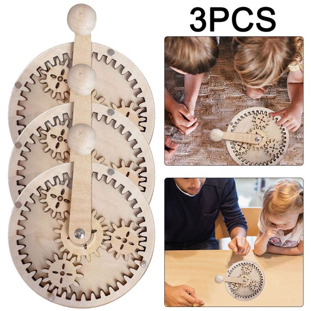 Tablero Actividades para Juego Cognitivo DIY Ocupado Montessori (engranaje Marrón) 3 Uds.