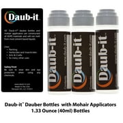 Empty Bottles with applicators - 1 oz - Mohair Dauber - 3 Pack (Actual 1.3 oz)