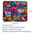 thumbnail image 5 of Graffiti Square Gaming Mouse Pad Desk Mat, 8.3x9.8 Inch, Non-Slip Rubber Bottom, Printed, Suitable for Office and Gaming, 5 of 6