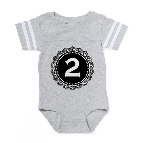 CafePress - Monogram Medallion 2 - Cute Infant Baby Football Bodysuit