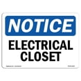 thumbnail image 1 of SignMission OS-NS-A-1218-L-11642 12 x 18 in. OSHA Notice Sign - Electrical Closet, 1 of 1