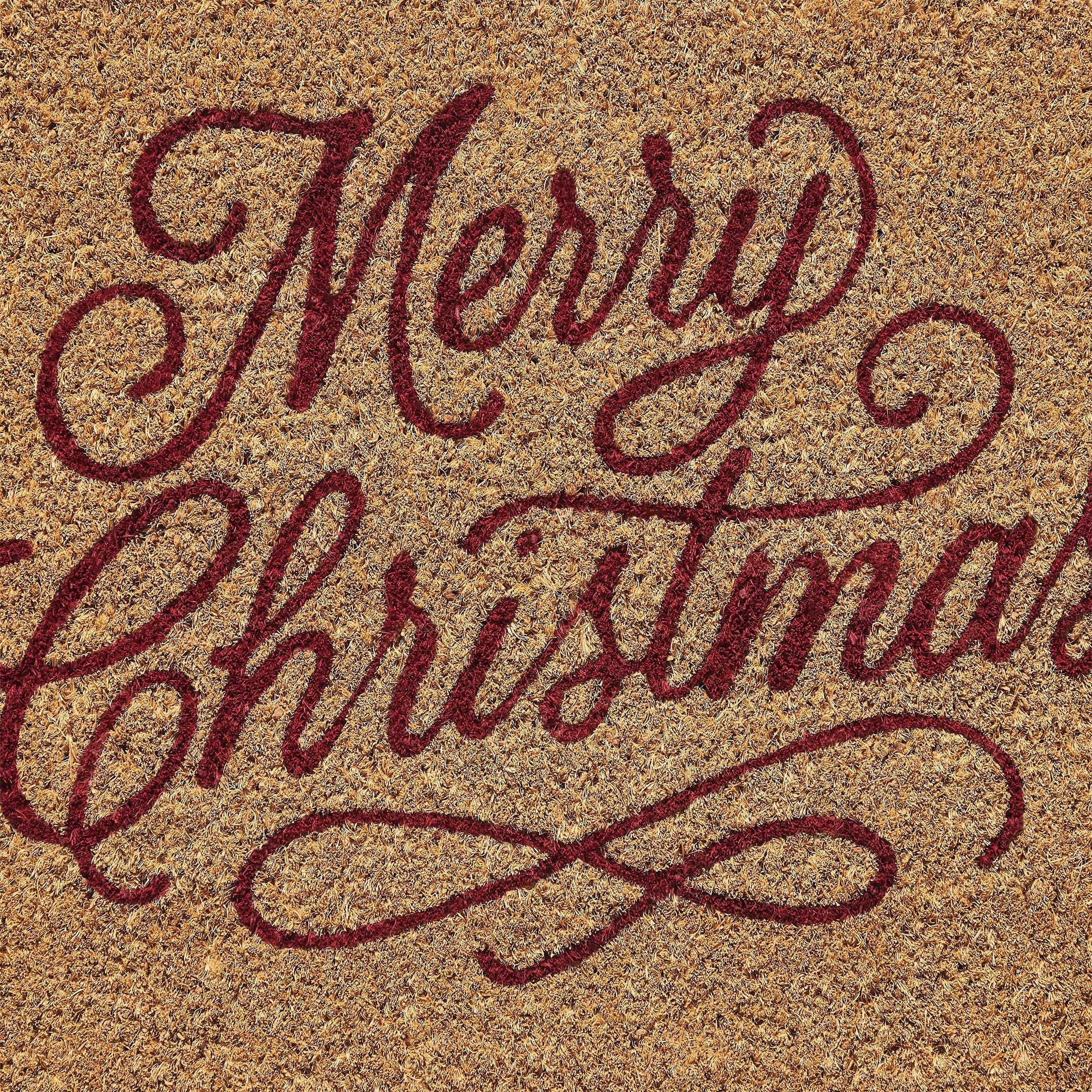 MTH Merry Christmas Scallop Outdoor Coir Mat, 30" x 48"