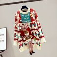 thumbnail image 4 of Suéter del día de Navidad para mujer, jersey largo y grueso de otoño e invierno, nuevo estilo novedoso, suéteres informales de moda para celebridades, regalos 2024, 4 of 4