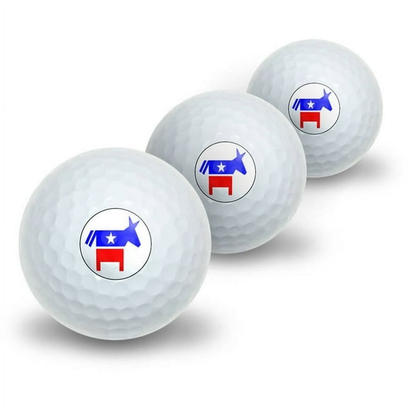 Democrat Donkey Novelty Golf Balls, 3pk