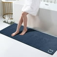 thumbnail image 1 of Alfombra de baño Runner RUERYA, larga, con piedra de diatomita, color azul marino, 40 x 120 cm, 1 of 7